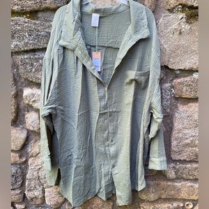 NWT! PLUS SIZE! Kona Sol Green Cover Up